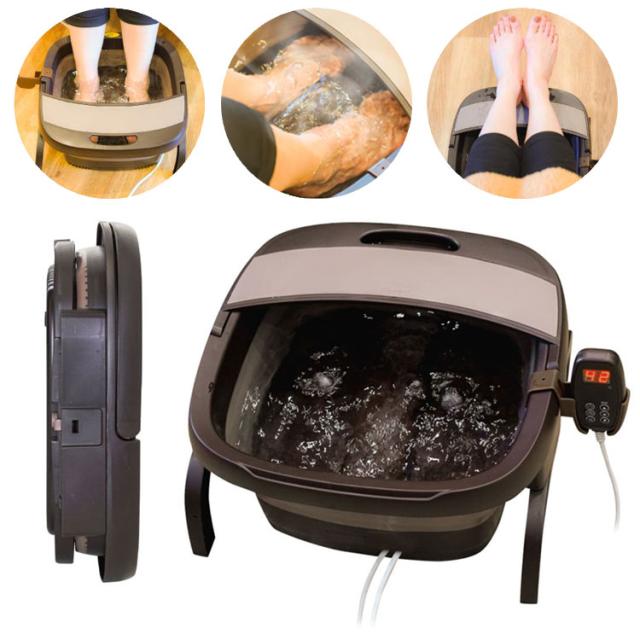 フットバス 足湯 保温 バブル機能付き プレゼント 実用的 フットケア お湯捨て簡単! 加熱式折りたたみフットバス「あし~ゆ」 ASYU25SBW サンコー【送料無料】