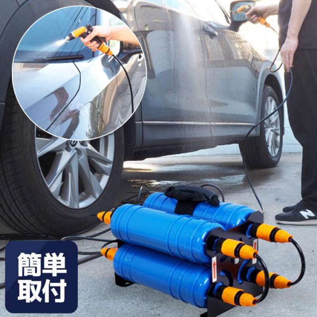 水シミ ZERO 純水器 洗車 水道に取り付けるだけで純水になる純水器 水垢落とし 水垢取り 不要 純水機 水シミゼロ ホース洗車機 散水ホース 洗車機 コーティング サンコー CHMP25SBL【送料無料】