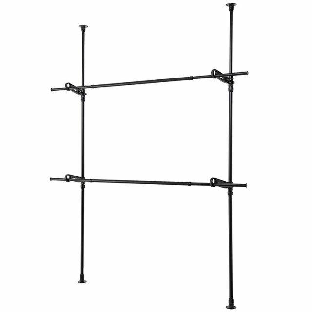 セキスイ つっぱり式ダブルポール 高さ200~275cm TWP-BK 積水樹脂 物干し ものほし 干し台(代引不可)【送料無料】