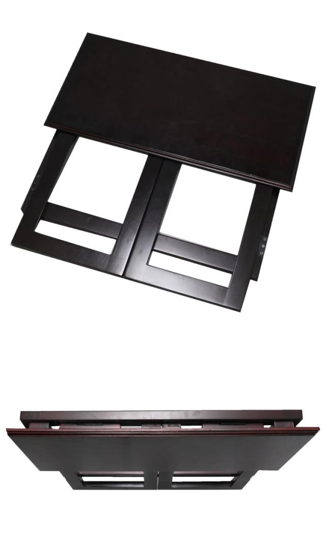 天然木 桐製 折りたたみ便利机 ハイタイプ 60×30cm 完成品 折りたたみテーブル 供物台 経机 天然木 文机 仏具台 法事 お彼岸 折り畳み 和室 和風 仏前 折りたたみ デスク 折り畳み テーブル単品(代引不可)【送料無料】_5