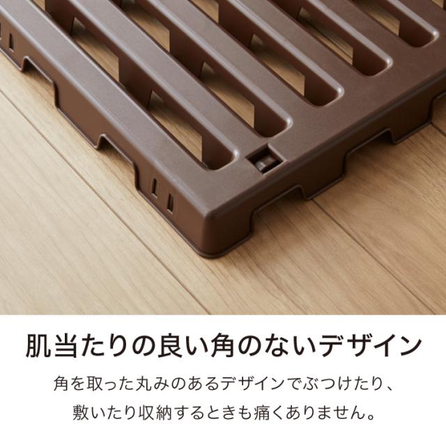 日本製 折りたたみすのこベッド シングル 布団も干せる 樹脂製 耐荷重150kg エアースリープ 湿気 対策 除湿 高床 防カビ 通気性 折りたたみ すのこマット プラスチック すのこ(代引不可)【送料無料】_15