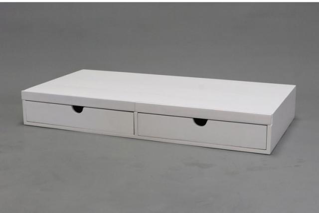 家電下スライドトレー 幅80cm 天然木 桐材 完成品 家電下 スライドトレー スライドテーブル トースター 電子レンジ 炊飯器 レンジラック 棚 ラック 作業台 電話台 引き出し付き 引き出し 2個(代引不可)【送料無料】_4