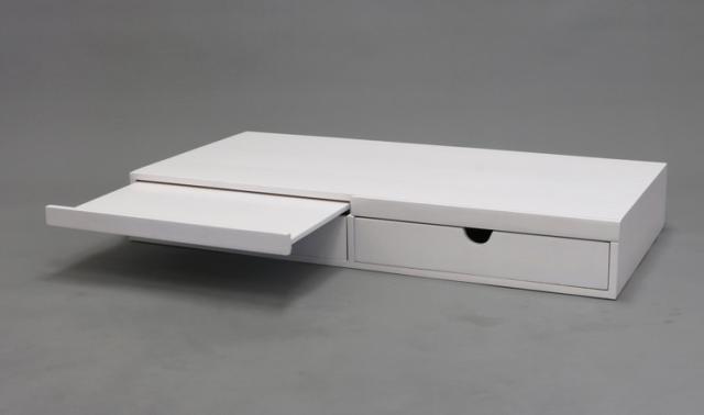家電下スライドトレー 幅80cm 天然木 桐材 完成品 家電下 スライドトレー スライドテーブル トースター 電子レンジ 炊飯器 レンジラック 棚 ラック 作業台 電話台 引き出し付き 引き出し 2個(代引不可)【送料無料】_5