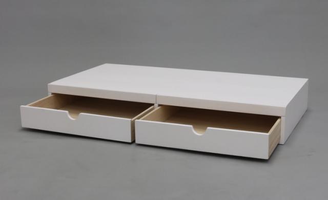 家電下スライドトレー 幅80cm 天然木 桐材 完成品 家電下 スライドトレー スライドテーブル トースター 電子レンジ 炊飯器 レンジラック 棚 ラック 作業台 電話台 引き出し付き 引き出し 2個(代引不可)【送料無料】_7