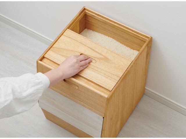 kirisai 日本製 桐のこめ櫃 30kg 米びつ キャスター付き スリム 収納