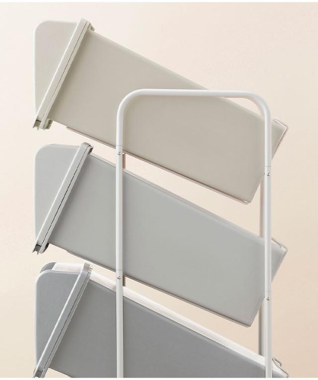 ダストボックス ゴミ箱 縦型 21L×3段 ごみ箱 フタ付き 20L袋 袋止め付き スタンドダストボックス 大容量 スリム 隙間 省スペース キッチン 台所 オフィス 分別 缶 ビン ペットボトル 整頓 清潔(代引不可)【送料無料】_2