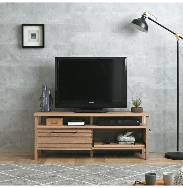 テレビ台 TVボード ローボード グレーナチュラル おしゃれ 引き出し スライド 収納 木製 棚付 ゲーム機収納リビングテーブル 幅120cm 白 シンプル かわいい【送料無料】_1