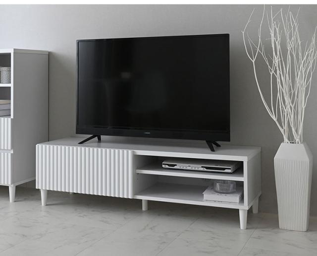 アランローボードALN35-120L WH ホワイト 幅118cm テレビ台 テレビボード ローボード TV台 TVボード リビングボード テレビラック リビング収納 収納棚【送料無料】_2