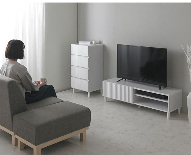 アランローボードALN35-120L WH ホワイト 幅118cm テレビ台 テレビボード ローボード TV台 TVボード リビングボード テレビラック リビング収納 収納棚【送料無料】_3