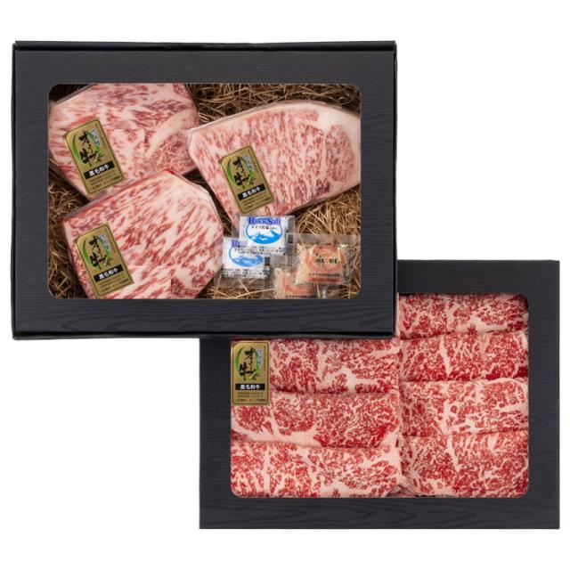 父の日 お中元 香川 オリーブ牛ステーキ&amp;すき焼き セット オリーブ牛 ステーキ すき焼き ギフト 産直 ご当地グルメ 熨斗 贈り物 のし対応 (代引不可)【送料無料】