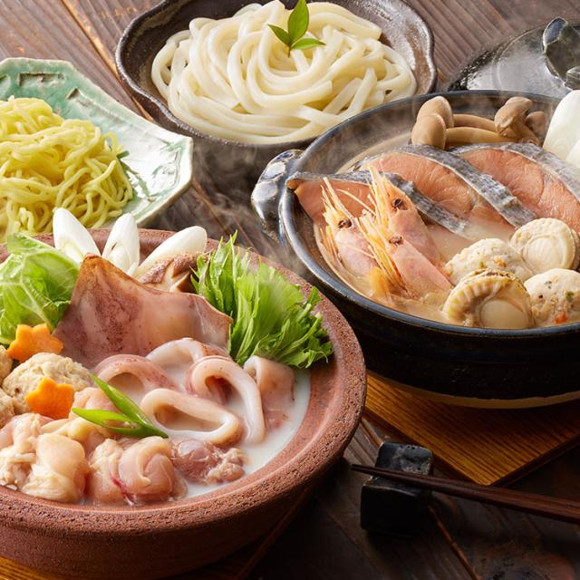 石狩鍋&鶏白湯鍋 食べ比べセット 鍋セット ギフト 産直 ご当地グルメ 熨斗 贈り物 新生活 お祝い お取り寄せ のし対応(代引不可)【送料無料】