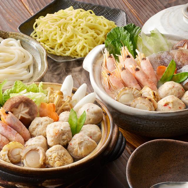 父の日 お中元 海鮮ちゃんこ鍋&amp;海鮮つみれ鍋 食べ比べセット 鍋セット ギフト 産直 ご当地グルメ 熨斗 贈り物 のし対応 (代引不可)【送料無料】