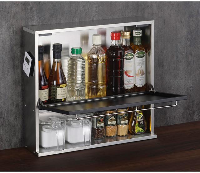 下村企販 日本製 燕三条 隠せるスパイスラック ブラック 調味料ラック