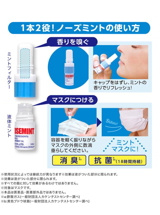 訳あり】 【箱破損特価】 ノーズミント(NOSEMINT)2個セット 爽快
