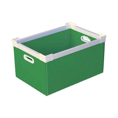 KUNIMORI プラダン NSコンテナ 40L(SWコーナー)ライトグリーン 78101NS40LLG(代引き不可)【送料無料】