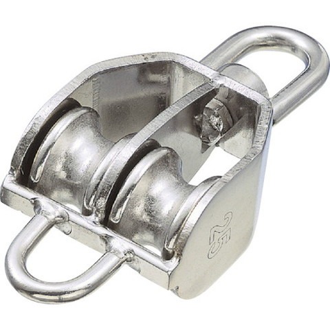 水本 ステンレス 豆ブロック2車ベケ付 参考使用荷重70kgf A1275(代引不可)【送料無料】の通販は 5,355円