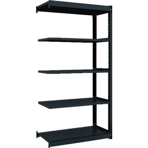 TRUSCO トラスコ 軽量ボルトレス棚TSUG型 連結タイプ 900X490XH1800 TSUG10063S5BHBK 組立品 組立設置不可(代引不可)【送料無料】