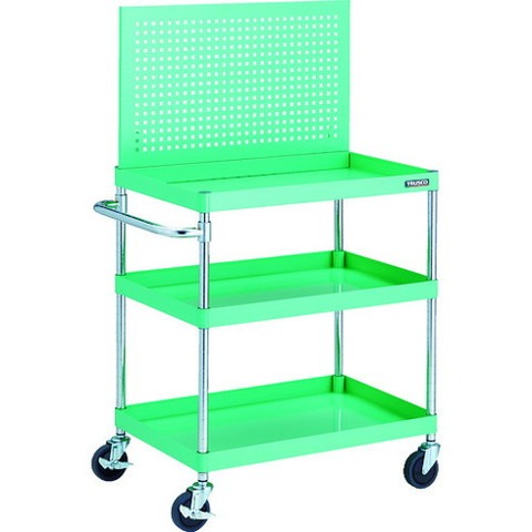 TRUSCO トラスコ フェニックスワゴン 省音 750X500XH880 3段 上部パンチングパネル仕様 YG色 PEWP973YG 組立品 組立設置不可(代引不可)【送料無料】の通販は