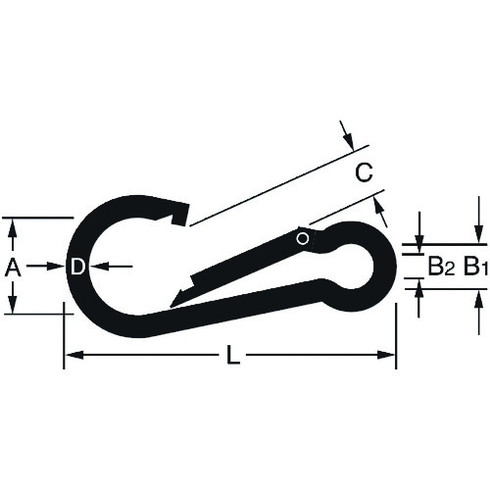 ニッサチェイン ステンスプリングフック 4mm (10個入) ニッサチェイン SAH40 金物 建築資材 建築金物 チェーン(代引不可)【送料無料】