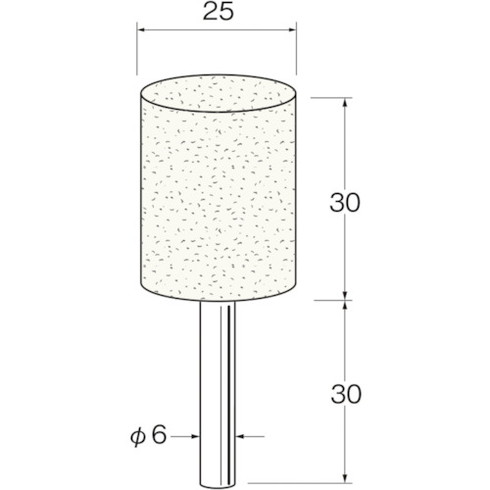 リューター 軸付フェルトバフ円筒型幅(mm)30 リューター F4225 電動 油圧 空圧工具 研削研磨用品 フェルト軸付ホイール(代引不可)【送料無料】