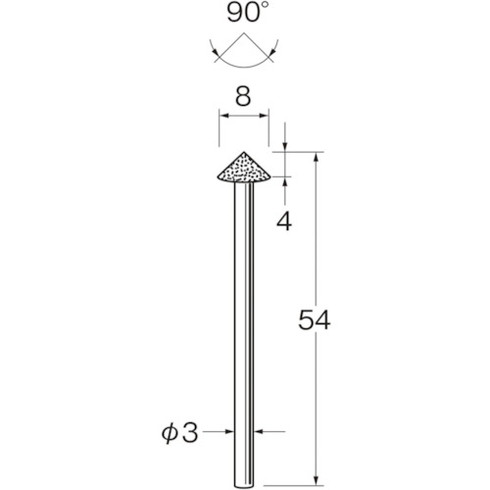 リューター 機械研削用軸付電着ダイヤモンド砥石(インターナル研削用)D5721 リューター D5721 電動 油圧 空圧工具 研削研磨用品 ダイヤモンドバー(代引不可)【送料無料】