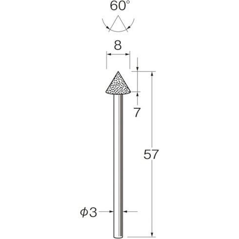 リューター 機械研削用軸付電着ダイヤモンド砥石(インターナル研削用)D5711 リューター D5711 電動 油圧 空圧工具 研削研磨用品 ダイヤモンドバー(代引不可)【送料無料】