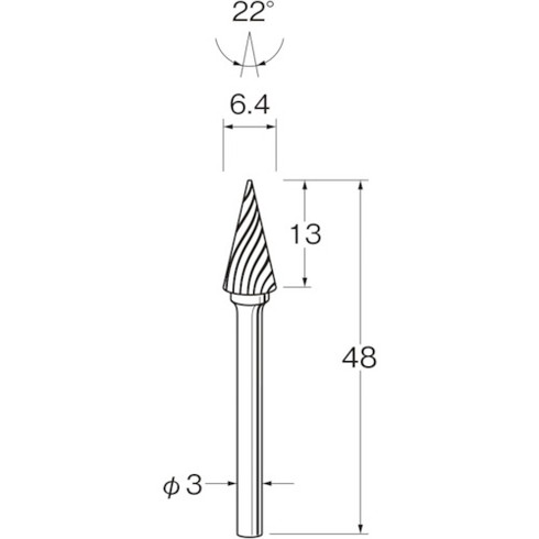 リューター 超硬カッターK3516 リューター K3516 電動 油圧 空圧工具 研削研磨用品 超硬バー(代引不可)【送料無料】