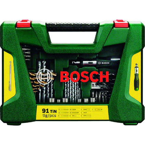 ボッシュ アクセサリーセット91本 ボッシュ V91 切削工具 穴あけ工具 コンクリートドリル(代引不可)【送料無料】 6,406円
