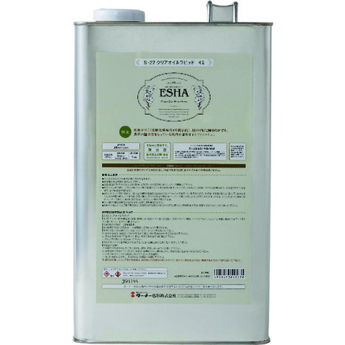 ターナー ESHAクリアオイルラピット4L ターナー ES004S27 工事 照明用品 塗装 内装用品 塗料(代引不可)【送料無料】