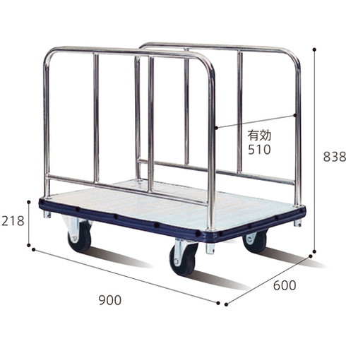 ダンディ スチール台車 ダンディDシリーズ タイプDA 両サイドハンドル式 W900XD600 ダンディ DAP 搬送機器 運搬台車 プレス製運搬車(代引不可)【送料無料】の通販は