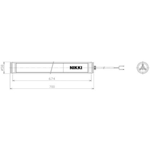 日機 筒形防水LED照明 AC100~240V(3mコード付キ) 日機 NLL336CGAC 工事 照明用品 作業灯 照明用品 照明器具(代引不可)【送料無料】