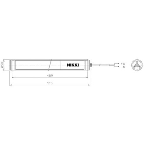 日機 筒形防水LED照明 DC24V(3mコード付キ) 日機 NLL318CGDC 工事 照明用品 作業灯 照明用品 照明器具(代引不可)【送料無料】