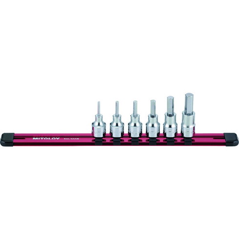 ミトロイ 3/8 ヘックスソケット ホルダーセット 6コマ7点 ミトロイ HH307M 手作業工具 ソケットレンチ ヘキサゴンソケット(代引不可)