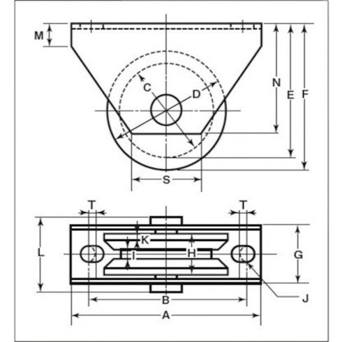 ヨコヅナ ロタ・MC防音重量戸車 50mm V型 ヨコヅナ WMS0505 金物 建築資材 建築金物 戸車(代引不可)【送料無料】_1