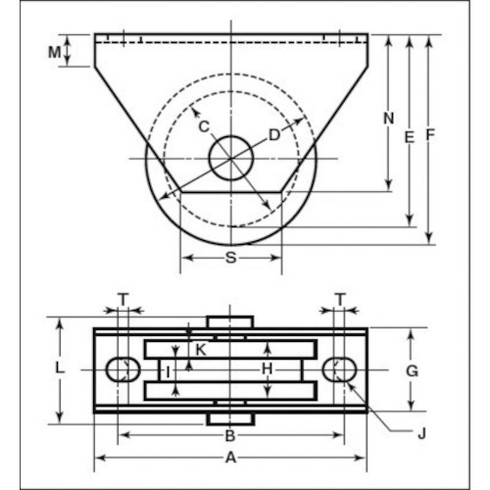 ヨコヅナ ロタ・MC防音重量戸車 110mm H型 ヨコヅナ WMS1106 金物 建築資材 建築金物 戸車(代引不可)【送料無料】_1