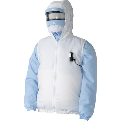 ゴールドウイン 空調服[[R上]]フード付キアウターベスト 白 L ゴールドウイン PK2901WL 研究用品 クリーンルーム関連用品 ウェア 白衣(代引不可)【送料無料】の通販は