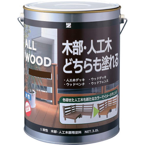 BANーZI 木部・人工木用塗料 ALL WOOD 3L ウォルナット 15-30D BANーZI KALWL30E7 工事 照明用品 塗装 内装用品 塗料(代引不可)【送料無料】