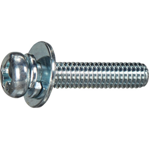 TRUSCO ナベ頭座金組込ねじ P=4 三価白 M2×3 4300本入 (ばね座金+JIS小形ワッシャー付き) ヘキサゴンパック ( S013-0203 ) トラスコ中山(株) □TRUSCO ナベ頭座金組込ねじ P\u003d4 三価白 M2×8 2400本入 (ばね座金+JIS