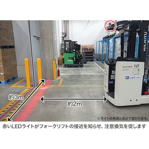 サンコー フォークリフトセーフティLEDレーザー2個セット サンコー SFLSLEDSP 安全用品 安全用品 重機用接触防止用品(代引不可)【送料無料】_4