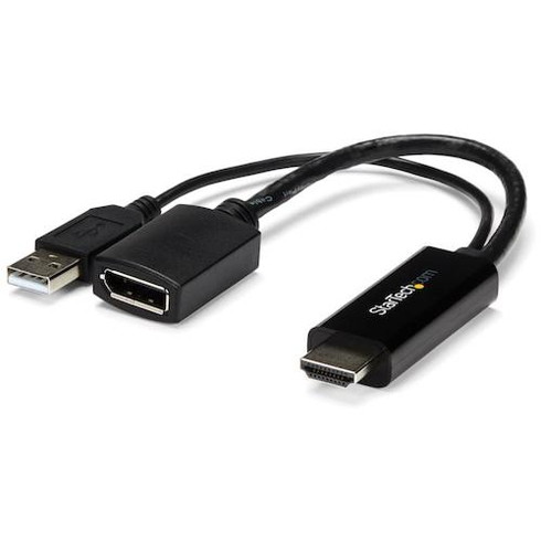 スターテック ディスプレイアダプター/HDMI - DP/4K30Hz/USBパワー/BK スターテック HD2DP オフィス 住設用品 OA用品 ケーブル(代引不可)【送料無料】