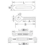 水本 ステンレス 枠式ターンバックル(アイ&amp;アイ) 捻子径5分 使用荷重8.82kN 水本 TB16E 金物 建築資材 建築金物 荷役金具(代引不可)【送料無料】_1