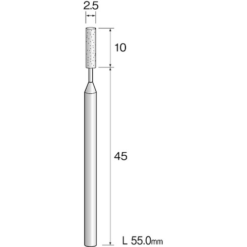 ミニモ 精密砥石 WA砥粒#320 φ2.5 (5本入) ミニモ JA3107 電動 油圧 空圧工具 研削研磨用品 軸付砥石(代引不可)【送料無料】