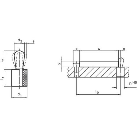 HALDER プレッシャー ピン プラスティック製ノバネ 10×9L ロームヘルド