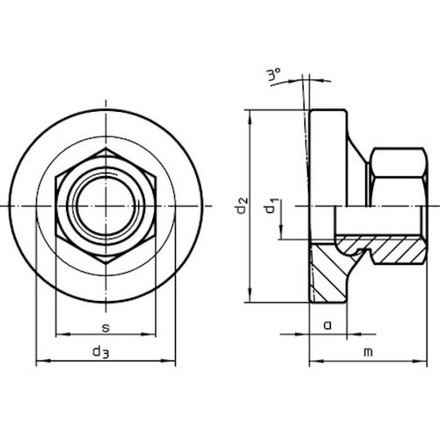 HALDER スイベルナット 大キナ取リ付ケ面 ロームヘルド ハルダー 工作機工具 ツーリング 治工具 クランピングナット(代引不可)【送料無料】_1