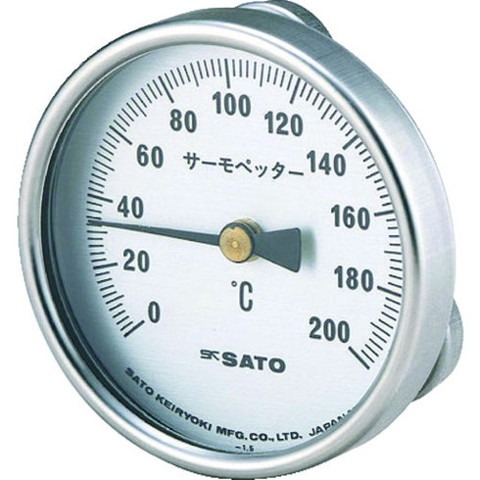 佐藤 バイメタル式表面温度計 サーモペッター 0~400℃ (2340-40) 234040(代引不可)【送料無料】