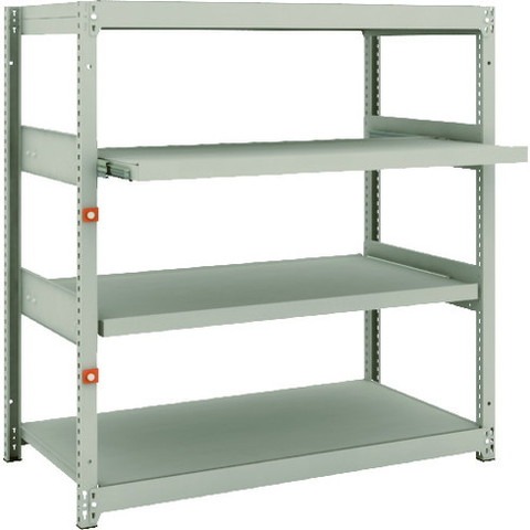 TRUSCO トラスコ M1.5型軽中量棚 1160X595X1200 2段 スライド2段 単体 M1.54462M2 組立品 組立設置不可(代引不可)【送料無料】