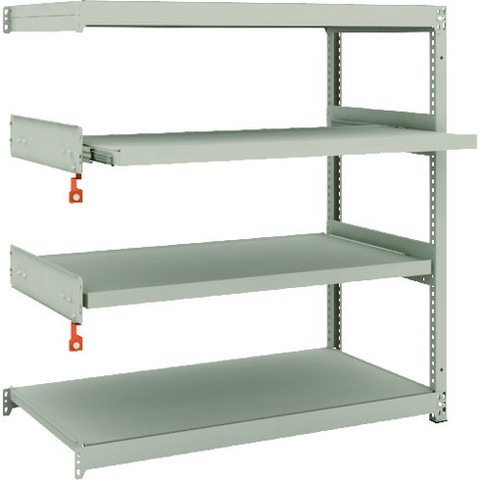 TRUSCO トラスコ M1.5型軽中量棚 1160X595X1200 2段 スライド2段 連結 M1.54462M2B 組立品 組立設置不可(代引不可)【送料無料】