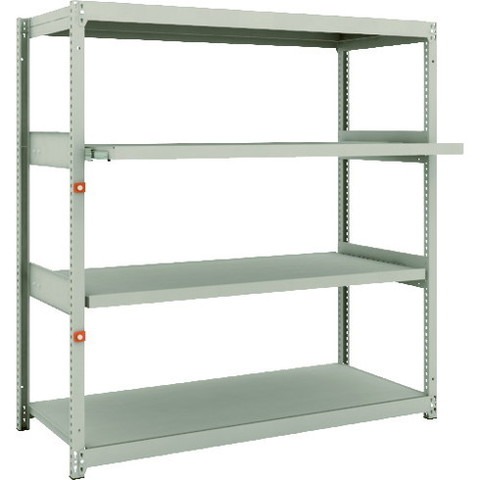 TRUSCO トラスコ M1.5型軽中量棚 1460X595X1500 2段 スライド2段 単体 M1.55562M2 組立品 組立設置不可(代引不可)【送料無料】