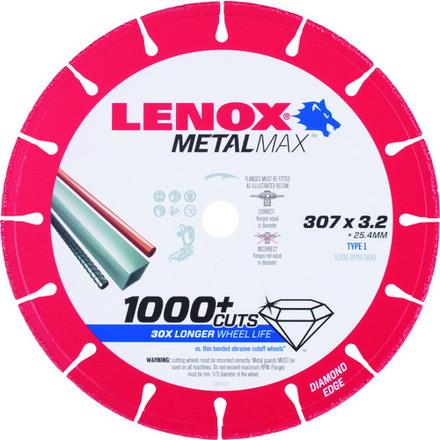 LENOX メタルマックス307mm LENOX社 電動 油圧 空圧工具 切断用品 ダイヤモンドカッター(代引不可)【送料無料】 17,580円