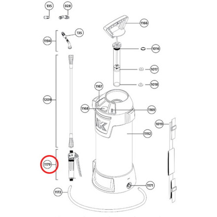 iK コンプリートトハンドルMETAL、INOX/SST用 Goizper社 園芸用品 緑化用品 噴霧器(代引不可)【送料無料】